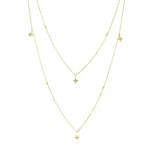 Bohemian Diamond Layered Necklace