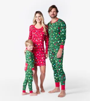 Green Northern Lights Adult Unionsuit - Little Blue House By: Hatley