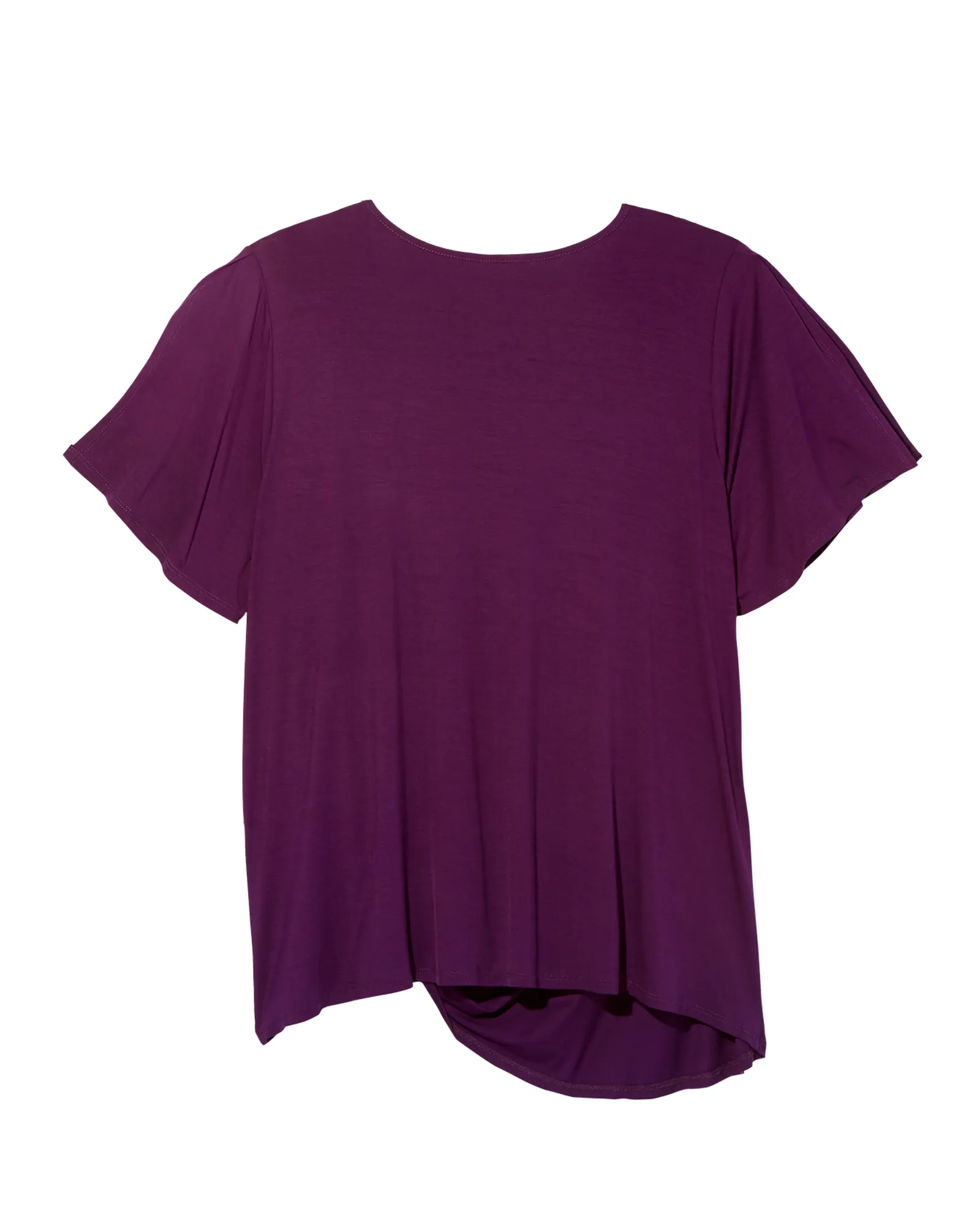 Jasmine Knotted VNeck Tee | Purple